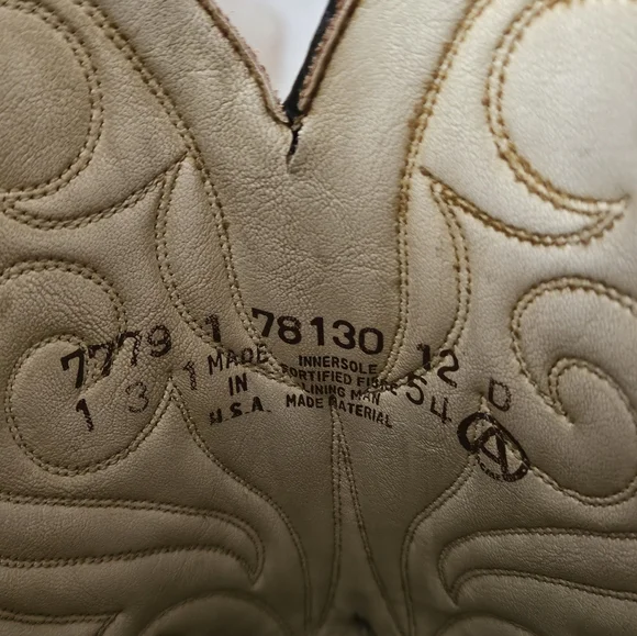 Dingo Vintage Leather Western Cowboy Boots 12D - Picture 6 of 8